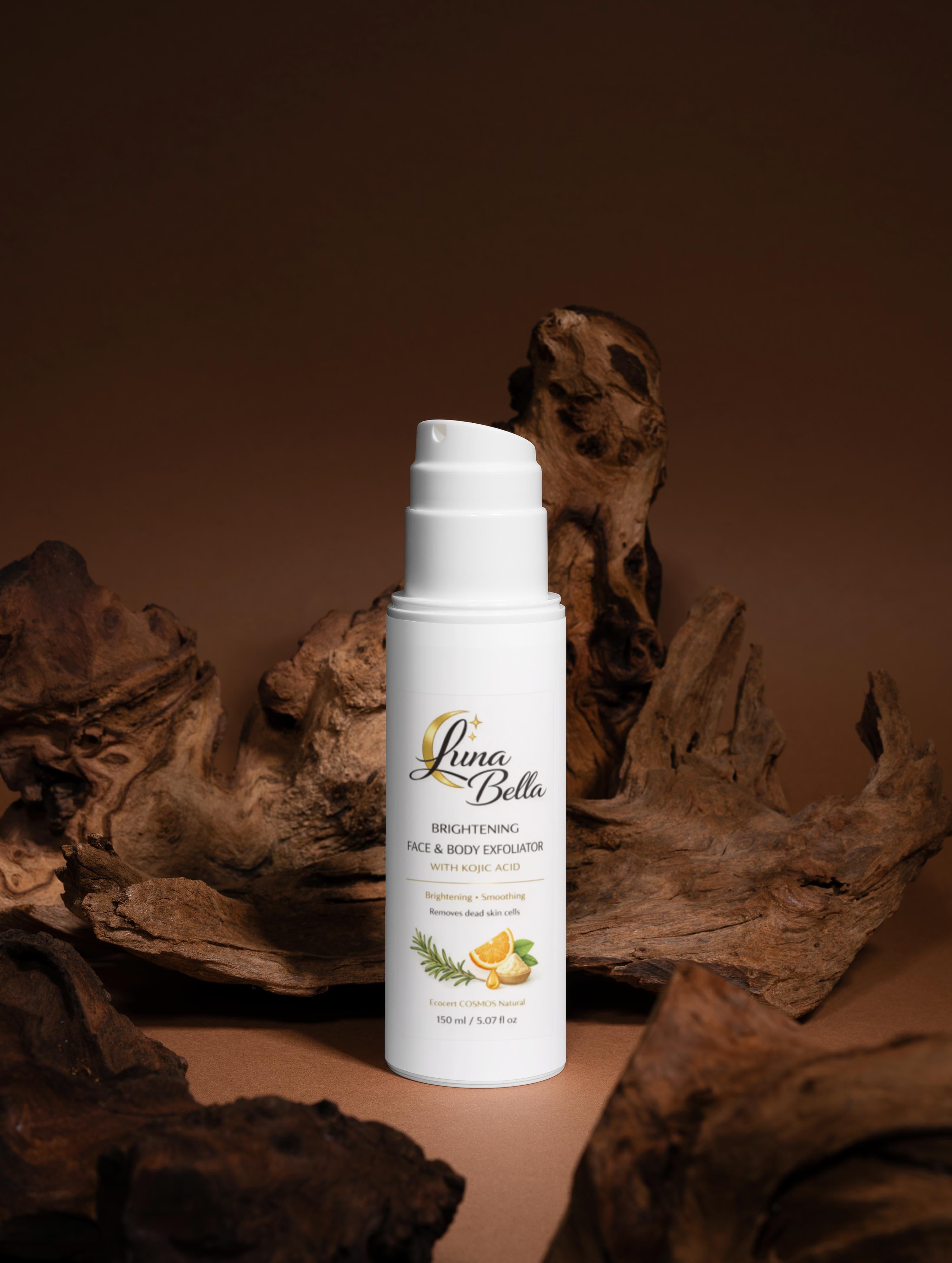 Brightening Face & Body Exfoliator with Kojic Acid